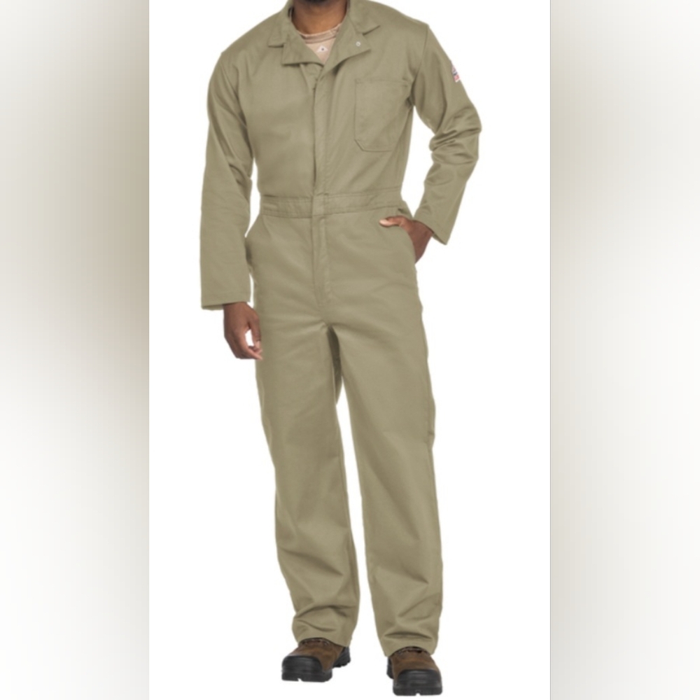 Mens Bulwark CEC2KH5 Flame Resistant Contractor Coverall - 46 Regular
